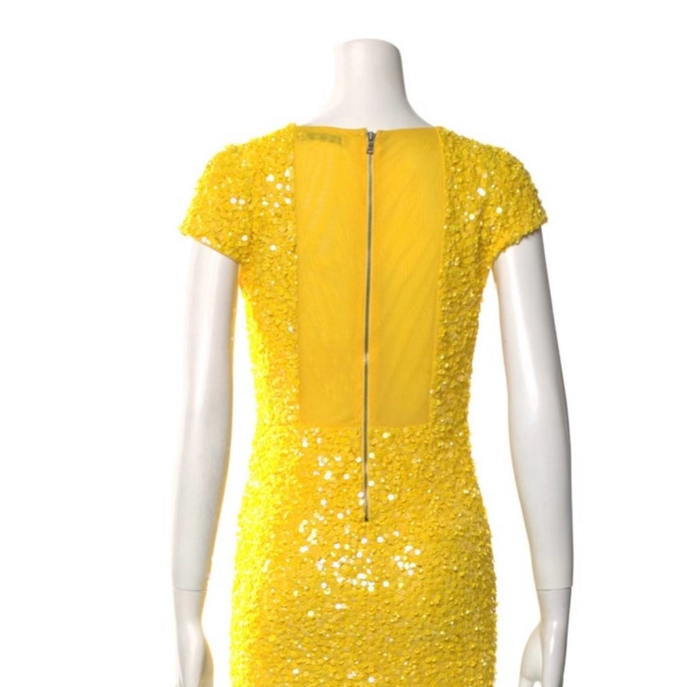 Alice + Olivia yellow sequin dress - Picture 4 of 4